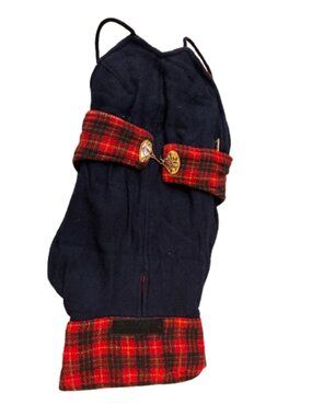 DOG LINE Red and Black Plaid Fleece Made In Italy